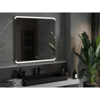 Štvorcové zrkadlo MEXEN NIDA 100x100 cm - s LED podsvietením a vyhrievaním, 9806-100-100-611-00