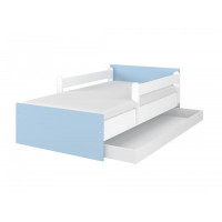 Detská posteľ MAX - 160x80 cm - BEZ MOTÍVU - modrá