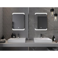 Obdĺžnikové zrkadlo MEXEN NIDA 50x70 cm - s LED podsvietením a vyhrievaním, 9806-050-070-611-00