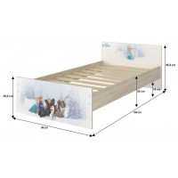 Detská posteľ MAX - 180x90 cm - BEZ MOTÍVU - tmavo šedá