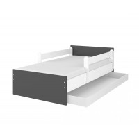 Detská posteľ MAX - 160x80 cm - BEZ MOTÍVU - tmavo šedá