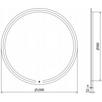 Okrúhle zrkadlo MEXEN ROSE 100 cm - s LED podsvietením a vyhrievaním, 9810-100-100-611-00