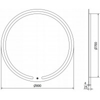 Okrúhle zrkadlo MEXEN ROSE 80 cm - s LED podsvietením a vyhrievaním, 9810-080-080-611-00