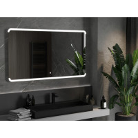 Obdĺžnikové zrkadlo MEXEN NIDA 140x80 cm - s LED podsvietením a vyhrievaním, 9806-140-080-611-00