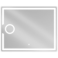 Obdĺžnikové zrkadlo MEXEN ONYX 100x80 cm - s LED podsvietením, zväčšovacou lupou a vyhrievaním, 9813-100-080-611-00