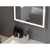 Obdĺžnikové zrkadlo MEXEN ONYX 80x60 cm - s LED podsvietením, zväčšovacou lupou a vyhrievaním, 9813-080-060-611-00