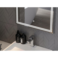 Obdĺžnikové zrkadlo MEXEN TACO 60x80 cm - s LED podsvietením a vyhrievaním, 9805-060-080-611-00