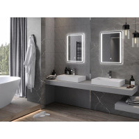 Obdĺžnikové zrkadlo MEXEN ZUSA 50x70 cm - s LED podsvietením a vyhrievaním, 9808-050-070-611-00