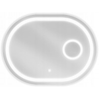 Oválne zrkadlo MEXEN UMBA 80x60 cm - s LED podsvietením, zväčšovacou lupou a vyhrievaním, 9822-080-060-611-00