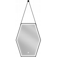 Závesné hexa zrkadlo MEXEN ORLA 60x80 cm - s LED podsvietením a vyhrievaním, 9815-060-080-611-70