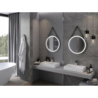 Závesné okrúhle zrkadlo MEXEN RENI 60 cm - s LED podsvietením a vyhrievaním, 9812-060-060-611-70