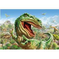 Puzzle Súboj dinosaurov 2x48 dielikov