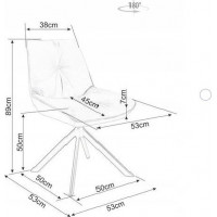 Jedálenské kreslo GERN - šedé