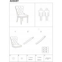 Jedálenská stolička FARIAL - bordó