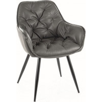 Jedálenské kreslo RISA - šedá ekokoža