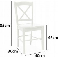 Jedálenská stolička NEMIKA - biela