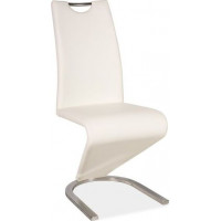 Jedálenská stolička POLETA - biela ekokoža