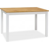 Jedálenský stôl ANYA 100x60 - dub wotan/biely mat