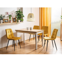 Jedálenský stôl ANYA 100x60 - zlatý dub craft/biely