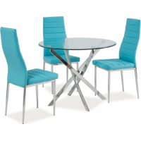 Jedálenský stôl ALTAIR 90 - sklo/chróm