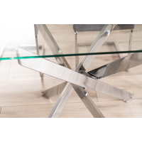 Jedálenský stôl ALTAIR II 140x80 - sklo/chróm