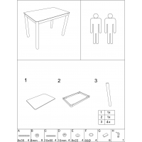 Jedálenský stôl SPIRAL 100x60 - biely
