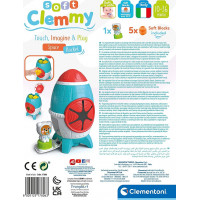 CLEMENTONI SOFT CLEMMY Box Vesmírna raketa s 5 kockami