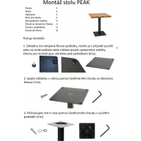 Jedálenský stôl PEAK Masív 60x60