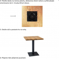 Jedálenský stôl PEAK Dyha 80x80