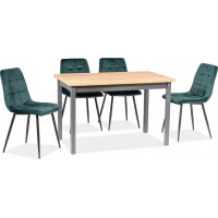 Jedálenský stôl ANYA 100x60 - dub lancelot/antracit