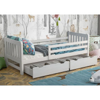 Detská posteľ z masívu borovice JERRY - 200x90 cm - biela