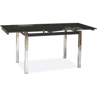 Jedálenský stôl GIULIETTA 110x74 - čierny/chróm