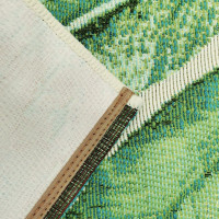 Kusový koberec JUNGLE ibištek - šedý / zelený