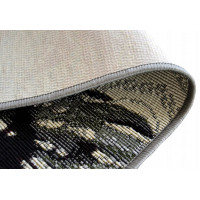 Kusový koberec JUNGLE listy - šedý/žltý