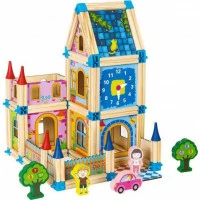 ECOTOYS Drevené kocky Domček