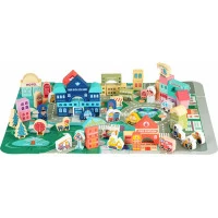 ECOTOYS Drevené kocky Mesto