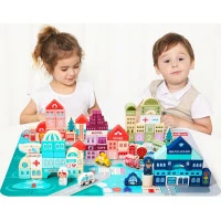 ECOTOYS Drevené kocky Mesto