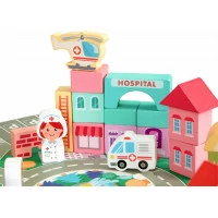 ECOTOYS Drevené kocky Mesto