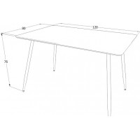 Jedálenský stôl RONNE 120x80 - dub/čierny
