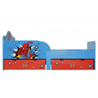 Detská posteľ so šuplíkmi Spiderman - 140x70 cm