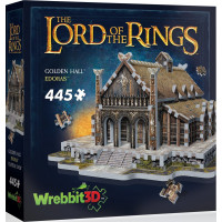 WREBBIT 3D puzzle Pán prsteňov: Zlatá sieň Edoras 445 dielikov