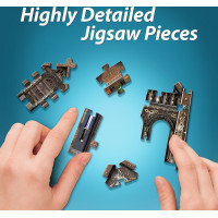 WREBBIT 3D puzzle Pán prsteňov: Zlatá sieň Edoras 445 dielikov