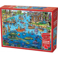 COBBLE HILL Puzzle DoodleTown: Na rybách 1000 dielikov