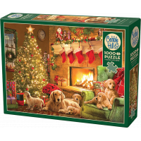 COBBLE HILL Puzzle Útulný krb 1000 dielikov