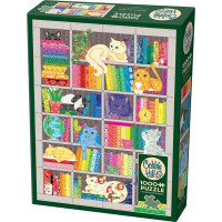 COBBLE HILL Puzzle Vyšívaná deka: Dúhové mačky 1000 dielikov