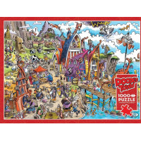 COBBLE HILL Puzzle DoodleTown: Dedina Vikingov 1000 dielikov