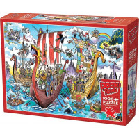 COBBLE HILL Puzzle DoodleTown: Vikingská výprava 1000 dielikov