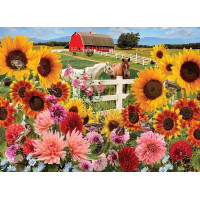 COBBLE HILL Puzzle Slnečnicová farma 1000 dielikov