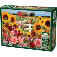 COBBLE HILL Puzzle Slnečnicová farma 1000 dielikov