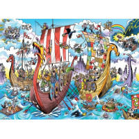 COBBLE HILL Rodinné puzzle Vikingská výprava 350 dielikov